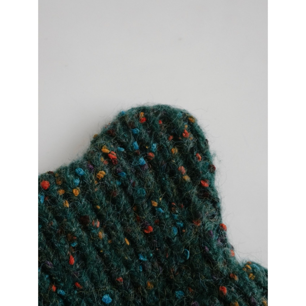 韓國女裝 UNI 羊毛混色毛線貓耳針織帽-細節圖11