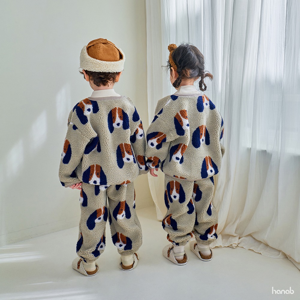 正韓童裝 HANABI 超可愛大大滿滿的草莓與長耳狗夾克-細節圖3