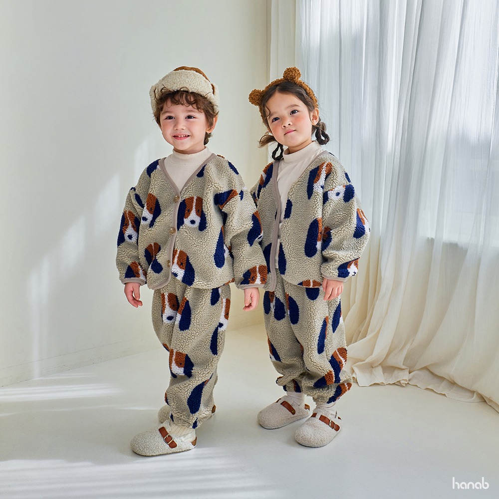 正韓童裝 HANABI 超可愛大大滿滿的草莓與長耳狗夾克-細節圖8