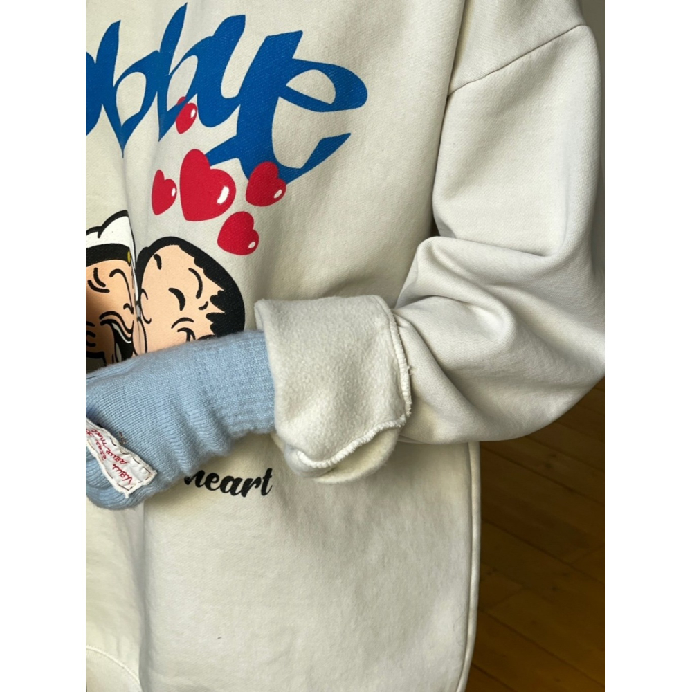 韓國女裝 Macbrother卜派Popeye戀愛大學長T-細節圖5