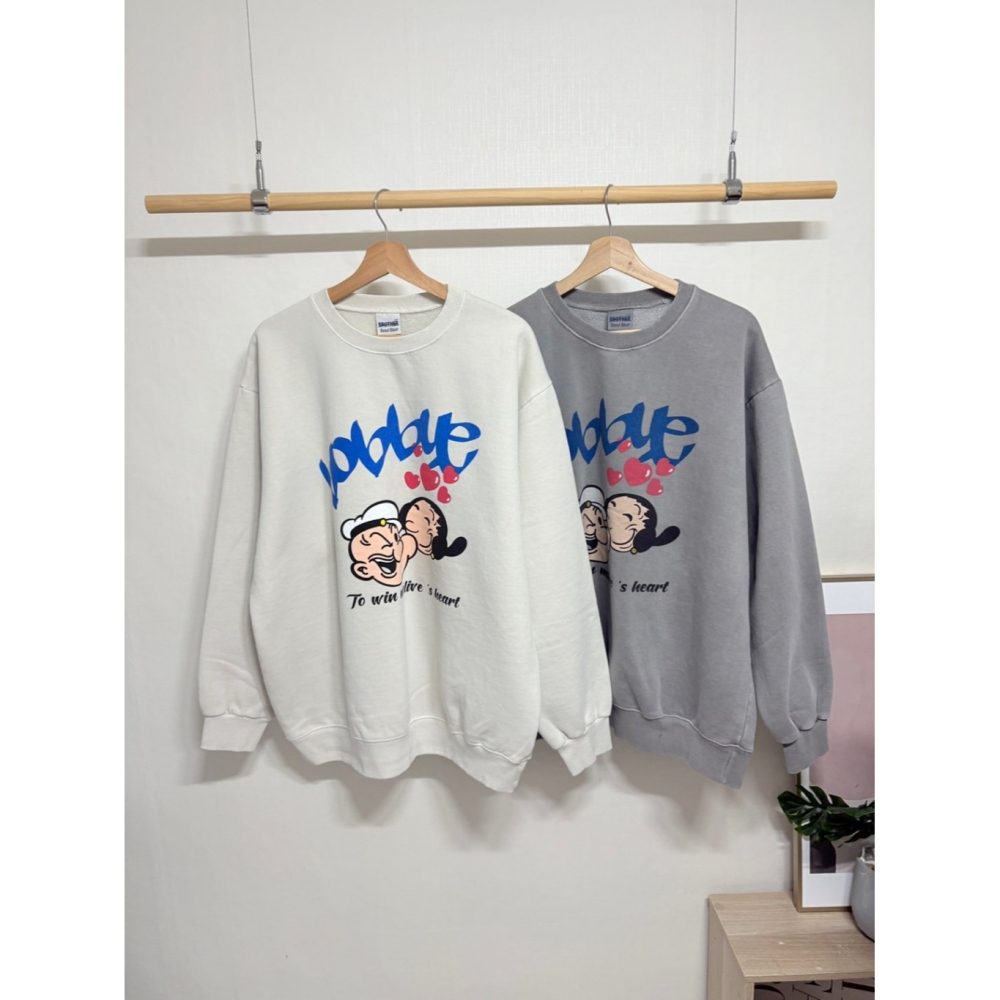 韓國女裝 Macbrother卜派Popeye戀愛大學長T-細節圖6