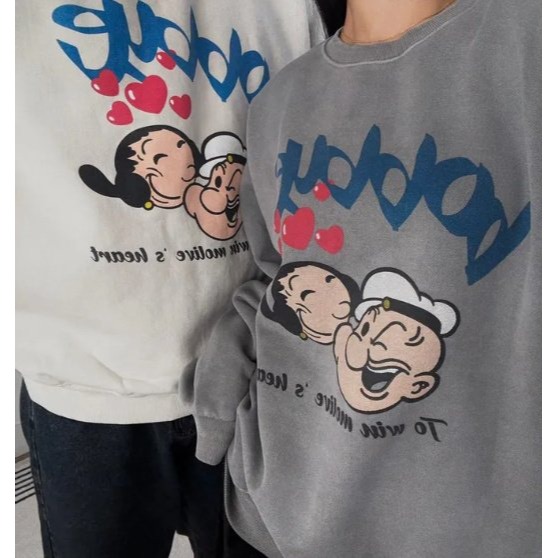 韓國女裝 Macbrother卜派Popeye戀愛大學長T-細節圖7