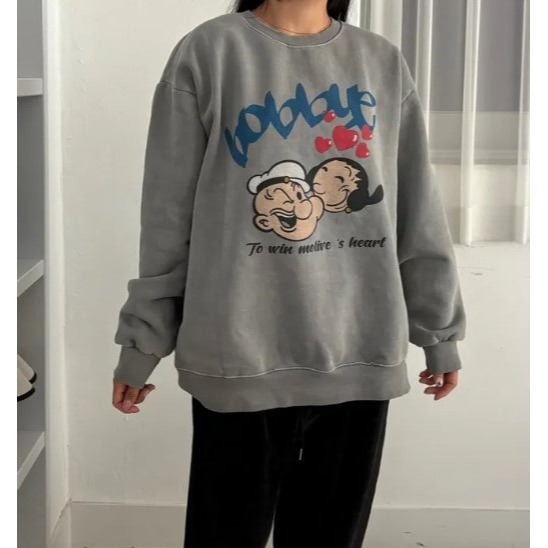 韓國女裝 Macbrother卜派Popeye戀愛大學長T-細節圖9