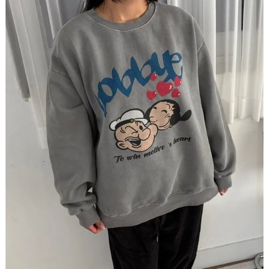 韓國女裝 Macbrother卜派Popeye戀愛大學長T-細節圖10