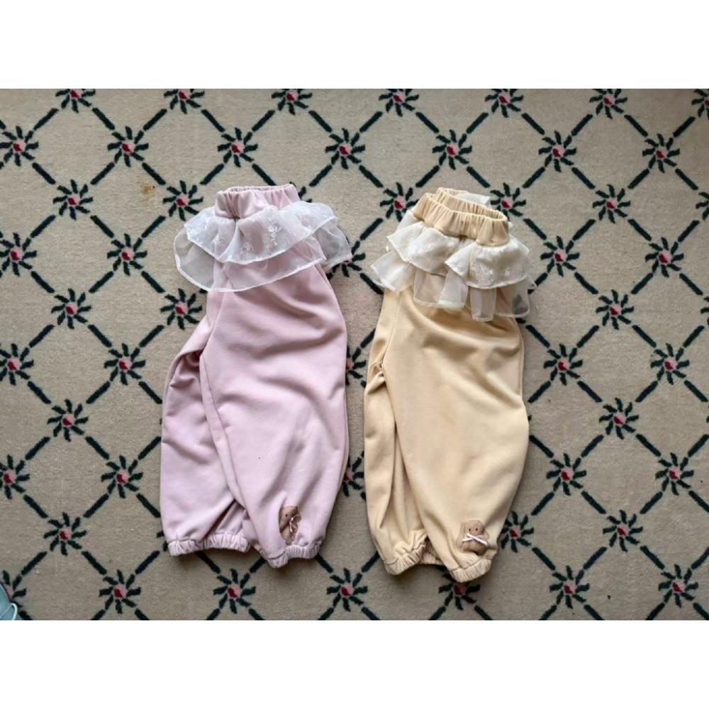 正韓童裝 Aiai 波浪邊縮口長褲-細節圖11