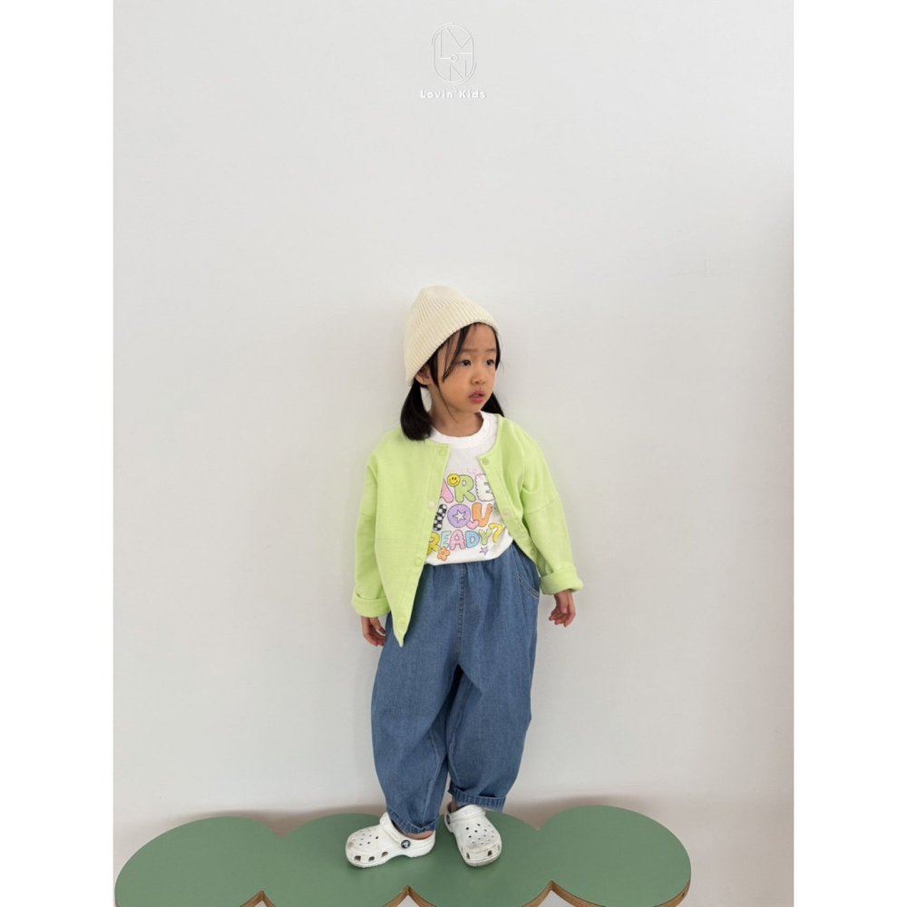 正韓童裝 Lovin 準備好了嗎彩色字母短T-細節圖4