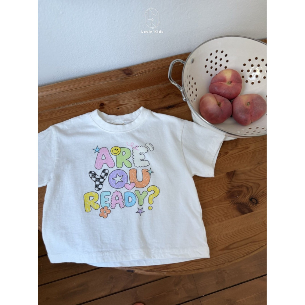 正韓童裝 Lovin 準備好了嗎彩色字母短T-細節圖8