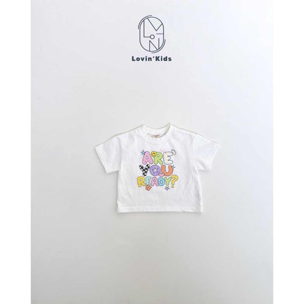 正韓童裝 Lovin 準備好了嗎彩色字母短T-細節圖11