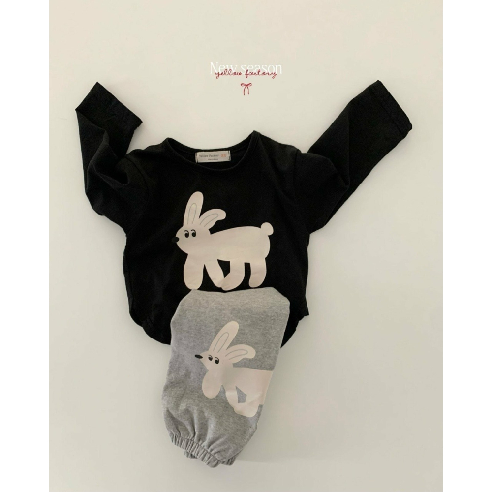 Yellowfactory 可愛白兔縮口休閒褲-細節圖4