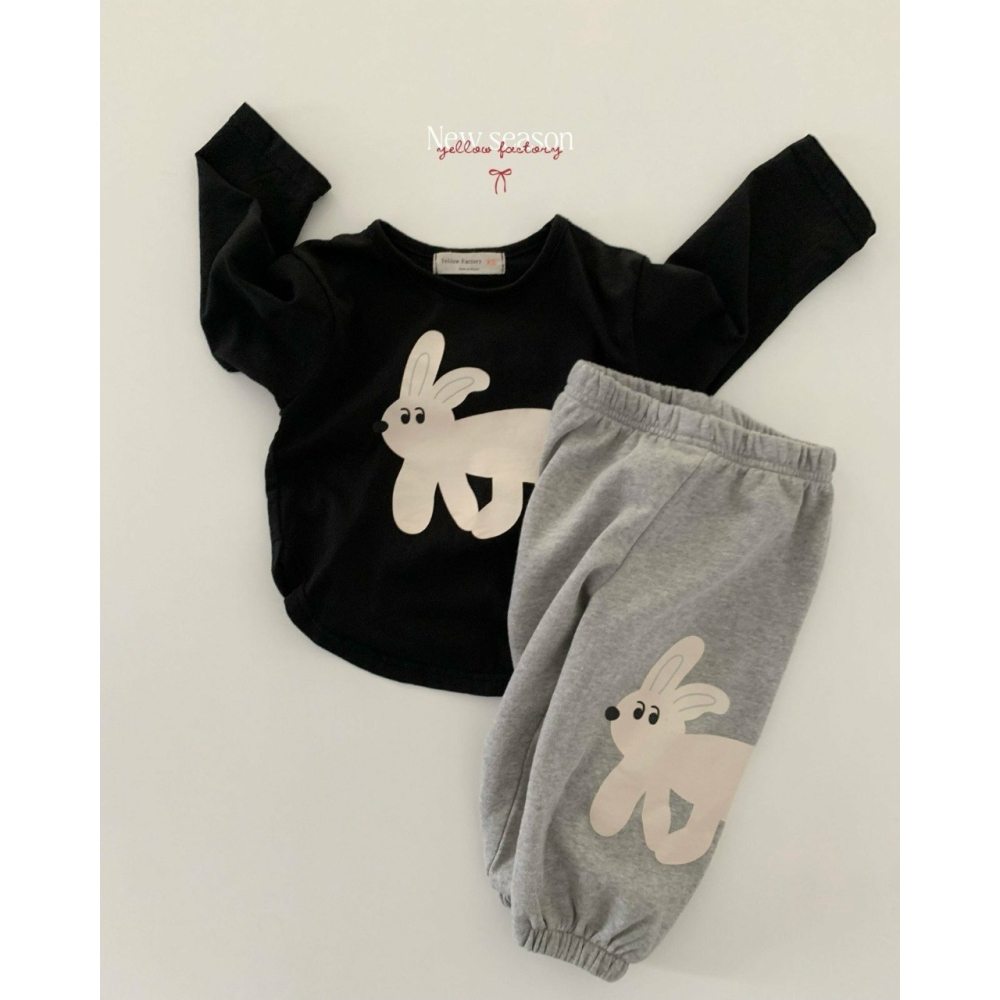 Yellowfactory 可愛白兔縮口休閒褲-細節圖8
