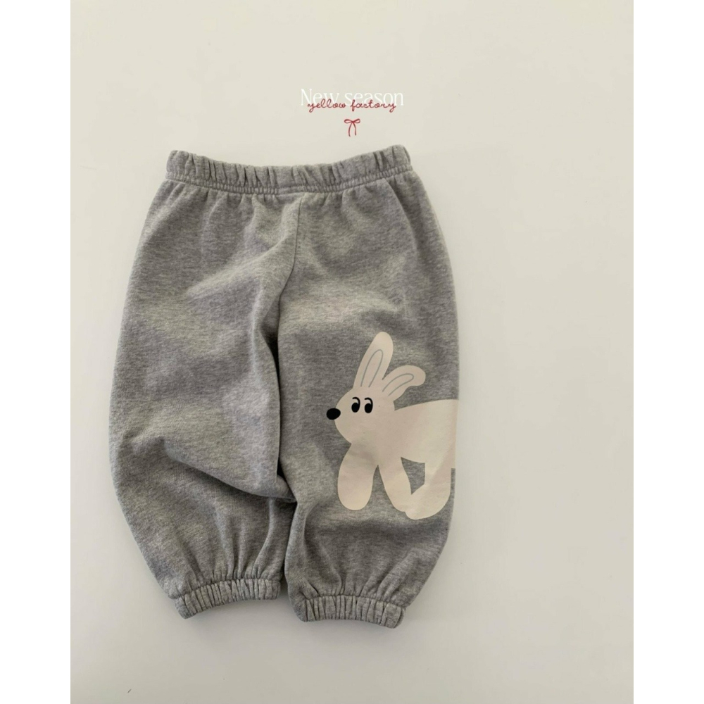 Yellowfactory 可愛白兔縮口休閒褲-細節圖9