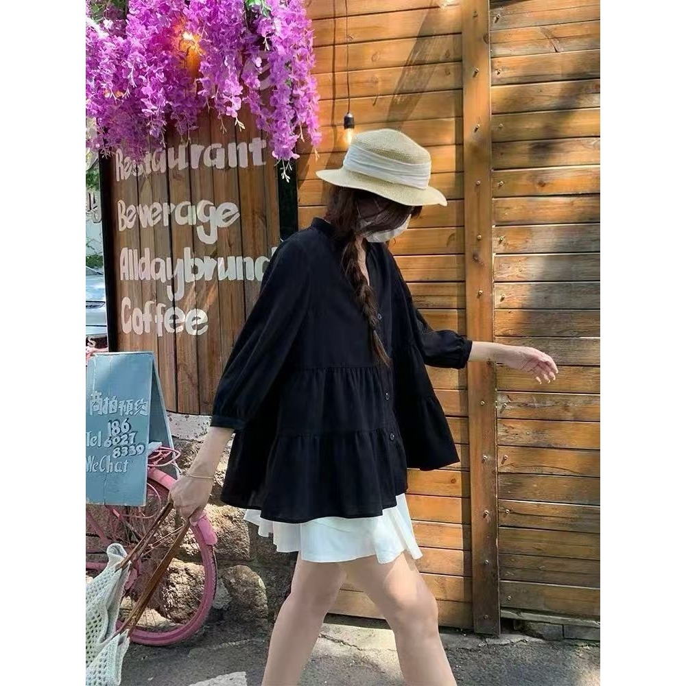 韓國女裝 Girlpowder 甜美顯嫩氣質娃娃上衣-細節圖2