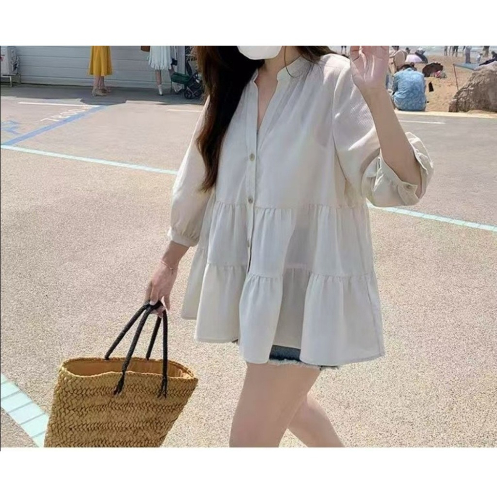 韓國女裝 Girlpowder 甜美顯嫩氣質娃娃上衣-細節圖5