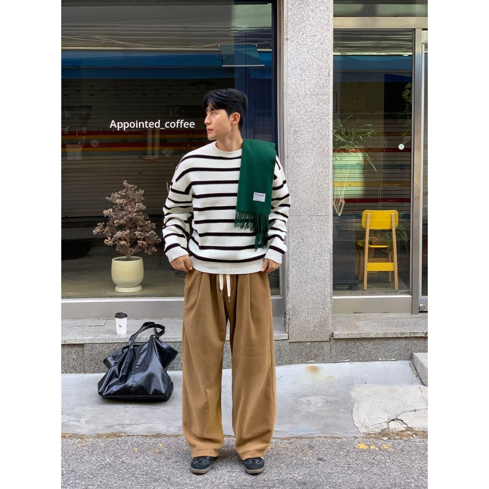 韓國男装女裝 Byhamel  保羅班丁休閒寬褲-細節圖10