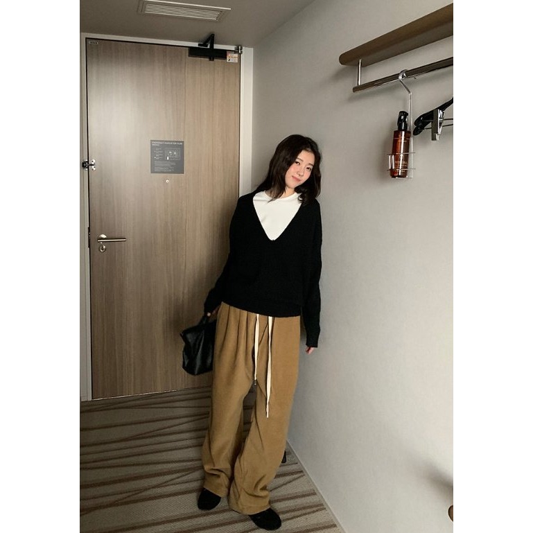 韓國男装女裝 Byhamel  保羅班丁休閒寬褲-細節圖11