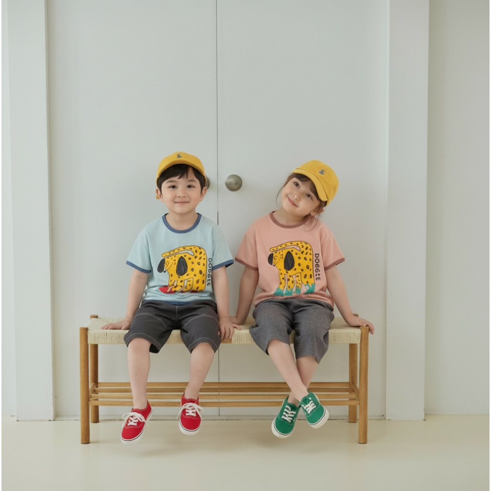 正韓童裝 Orangemom 手繪穿高跟的斑點狗T-細節圖4