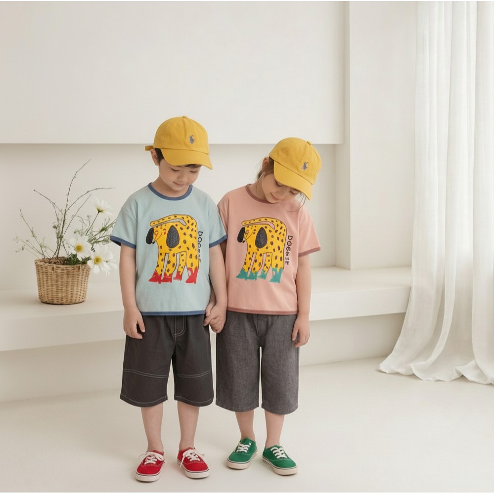 正韓童裝 Orangemom 手繪穿高跟的斑點狗T-細節圖6