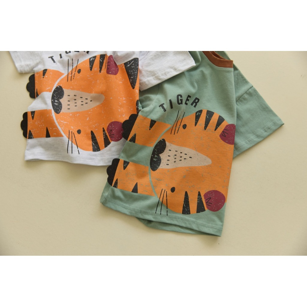 正韓童裝 Orangemom 擁抱孩子的老虎T-細節圖6