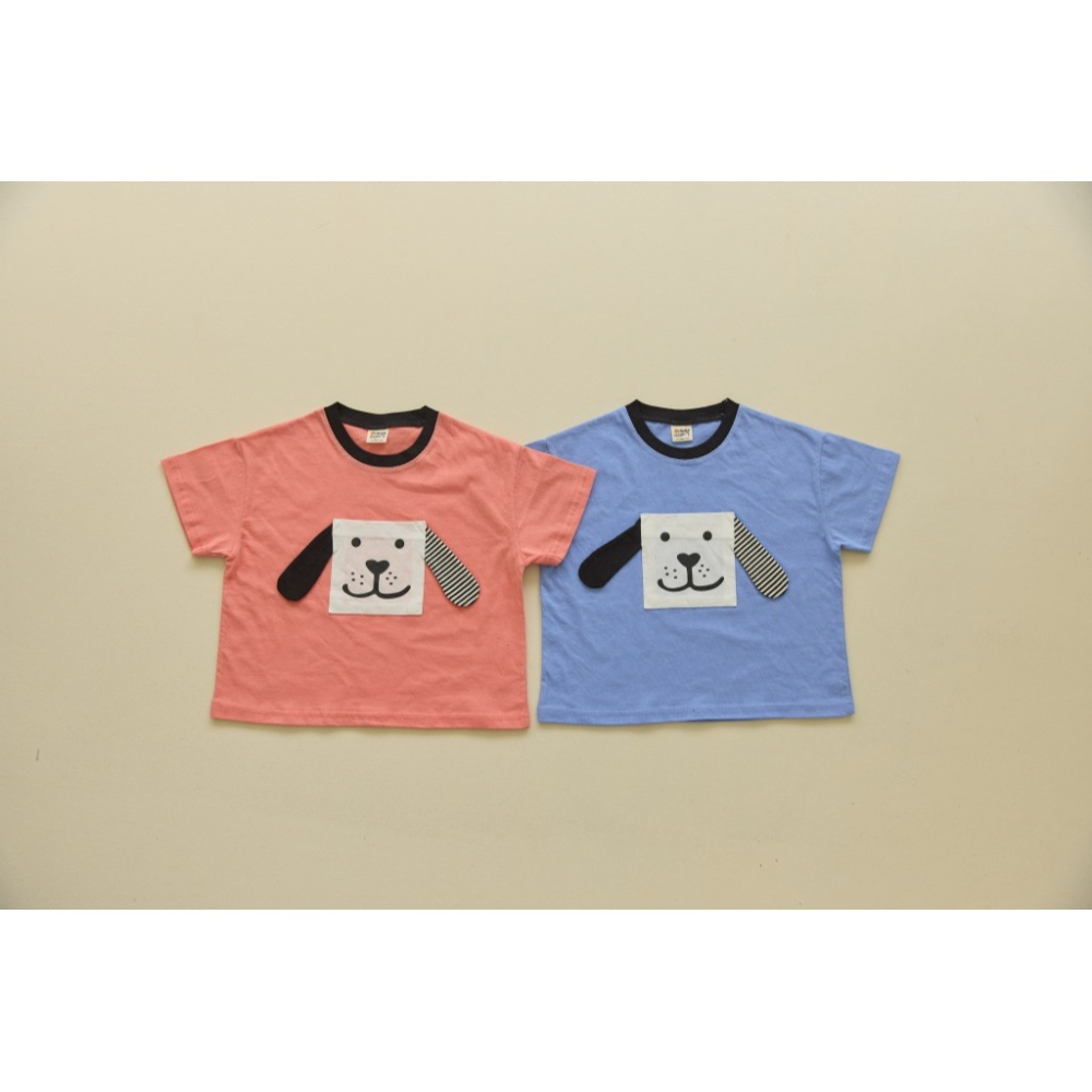 正韓童裝  Orangemom 微笑方塊狗狗T恤-細節圖2