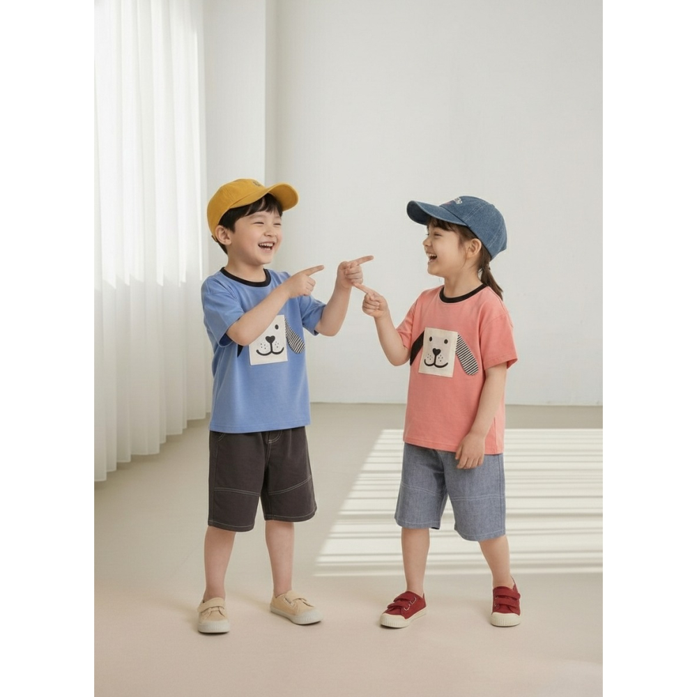 正韓童裝  Orangemom 微笑方塊狗狗T恤-細節圖6