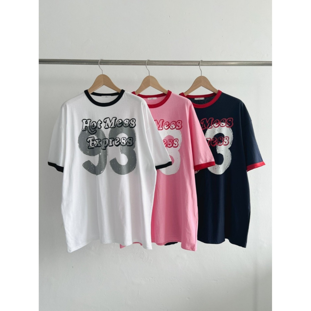 韓國女裝 Cl 復古字母 寬鬆休閒T恤-細節圖5