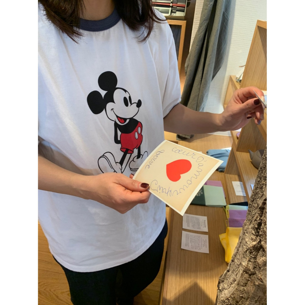 韓國女裝 4pi 可愛米奇印花上衣-細節圖6