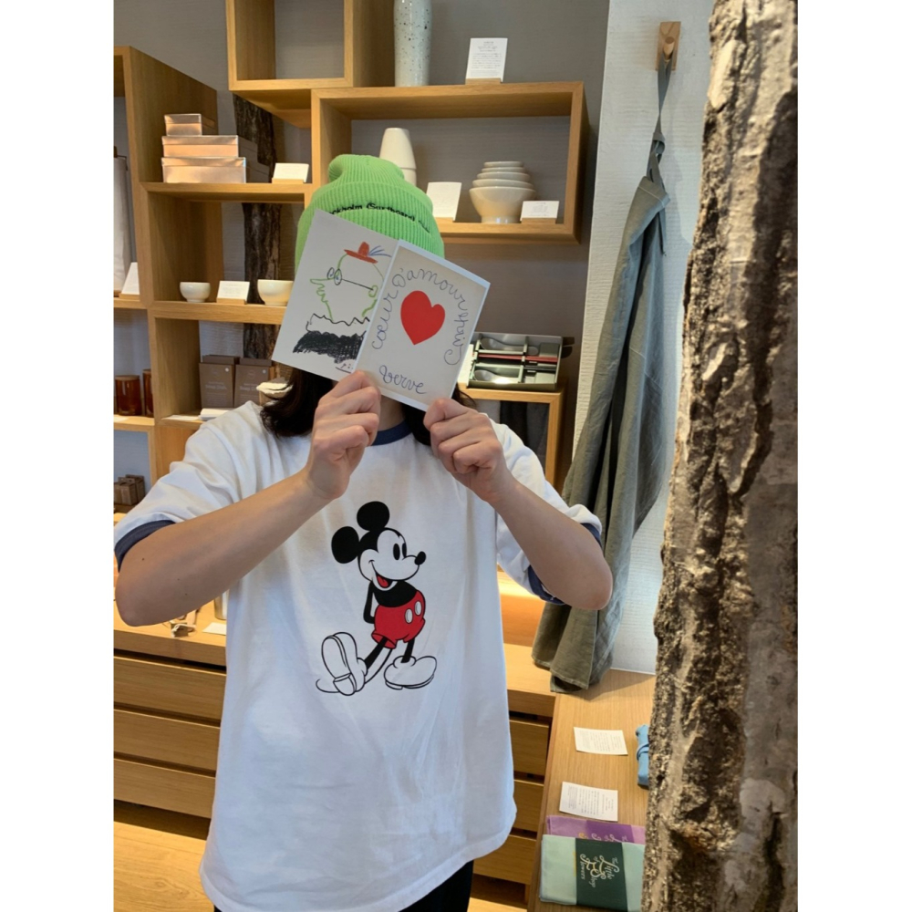 韓國女裝 4pi 可愛米奇印花上衣-細節圖7