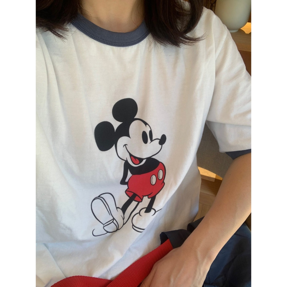 韓國女裝 4pi 可愛米奇印花上衣-細節圖9