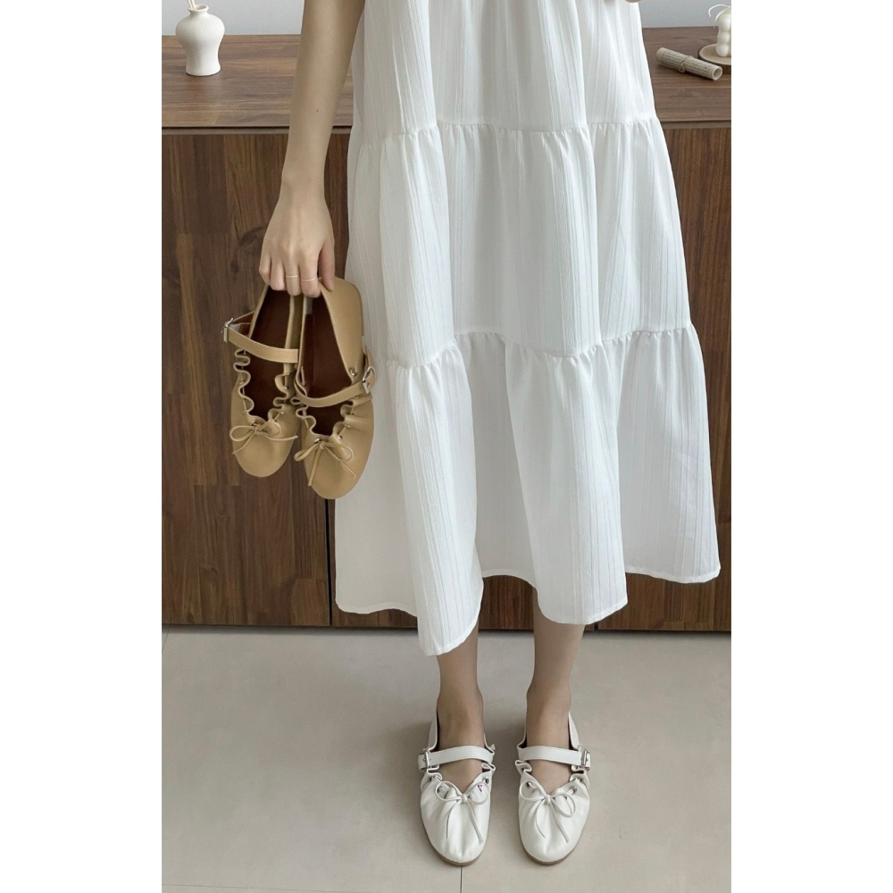 韓國女裝女鞋 Sshop 舞動娃娃瑪抓打摺芭蕾鞋-細節圖6