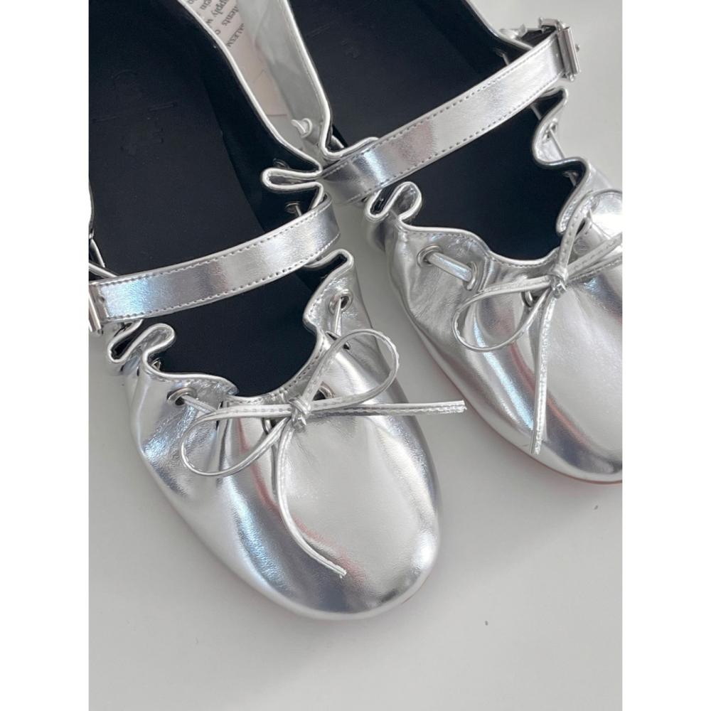 韓國女裝女鞋 Sshop 舞動娃娃瑪抓打摺芭蕾鞋-細節圖11