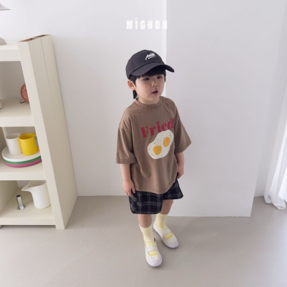 正韓童裝 Mignon Mignon 早餐一定要吃的荷包蛋T恤-細節圖2