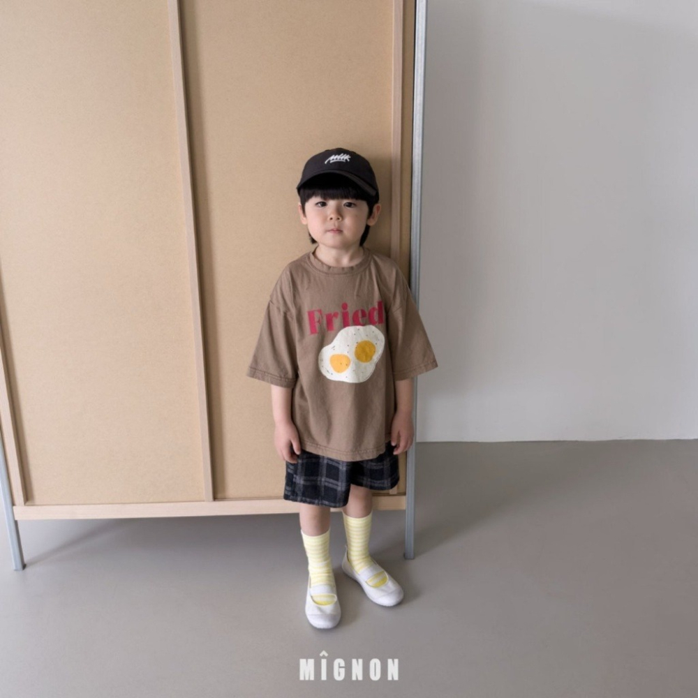 正韓童裝 Mignon Mignon 早餐一定要吃的荷包蛋T恤-細節圖3