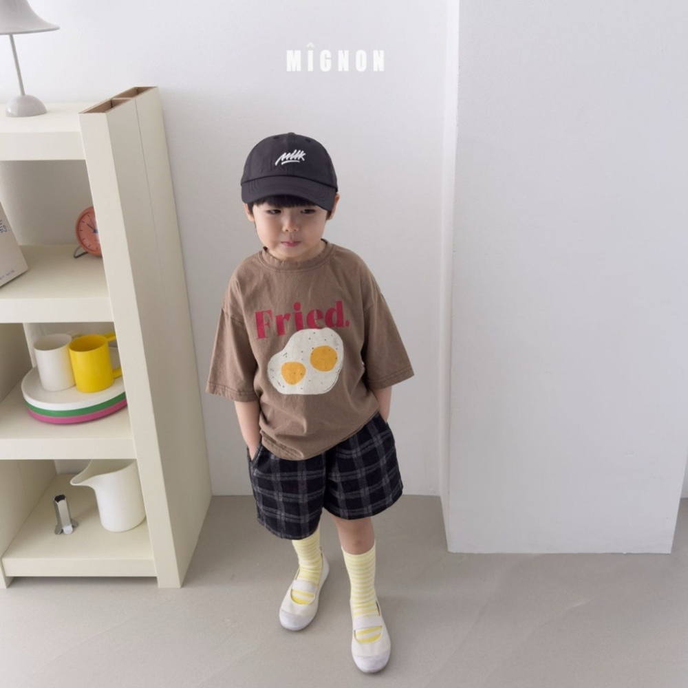 正韓童裝 Mignon Mignon 早餐一定要吃的荷包蛋T恤-細節圖4