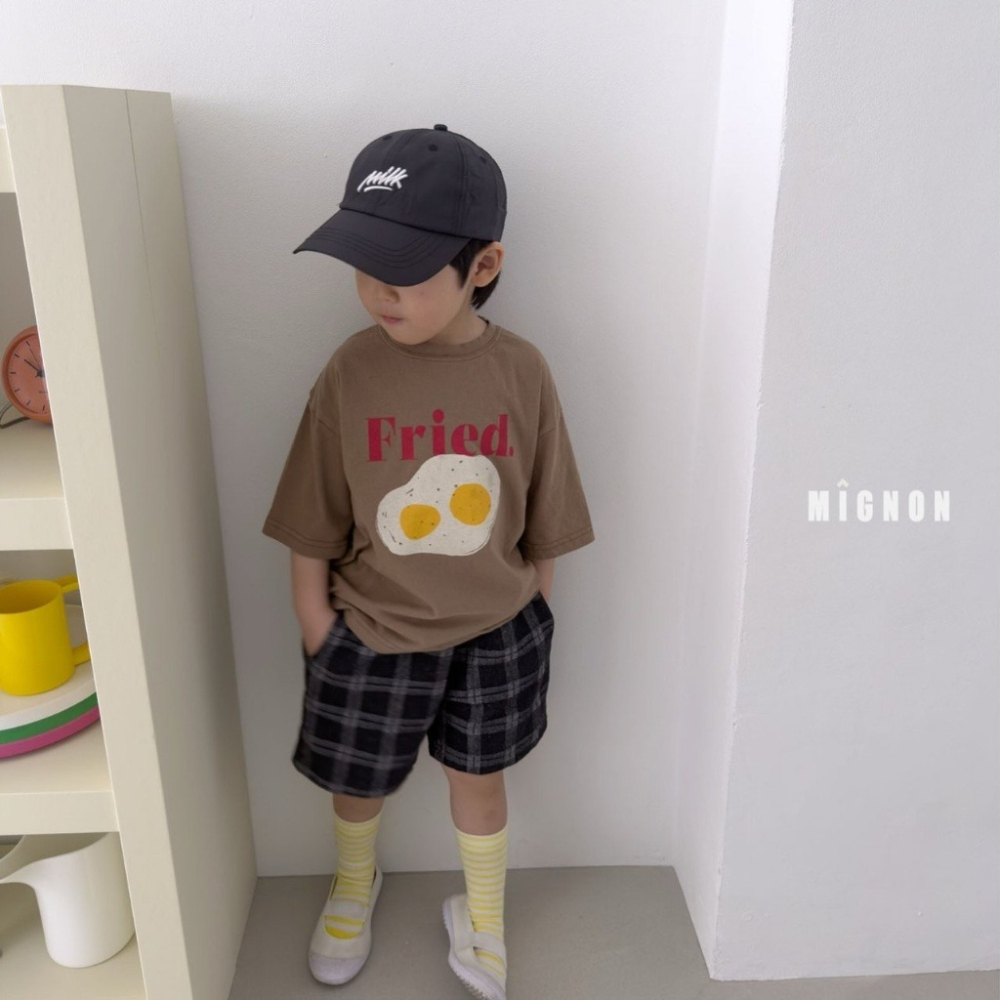 正韓童裝 Mignon Mignon 早餐一定要吃的荷包蛋T恤-細節圖5