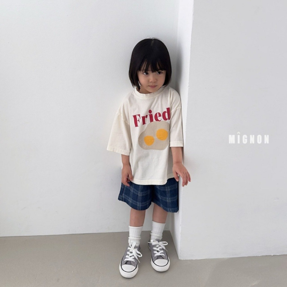 正韓童裝 Mignon Mignon 早餐一定要吃的荷包蛋T恤-細節圖6