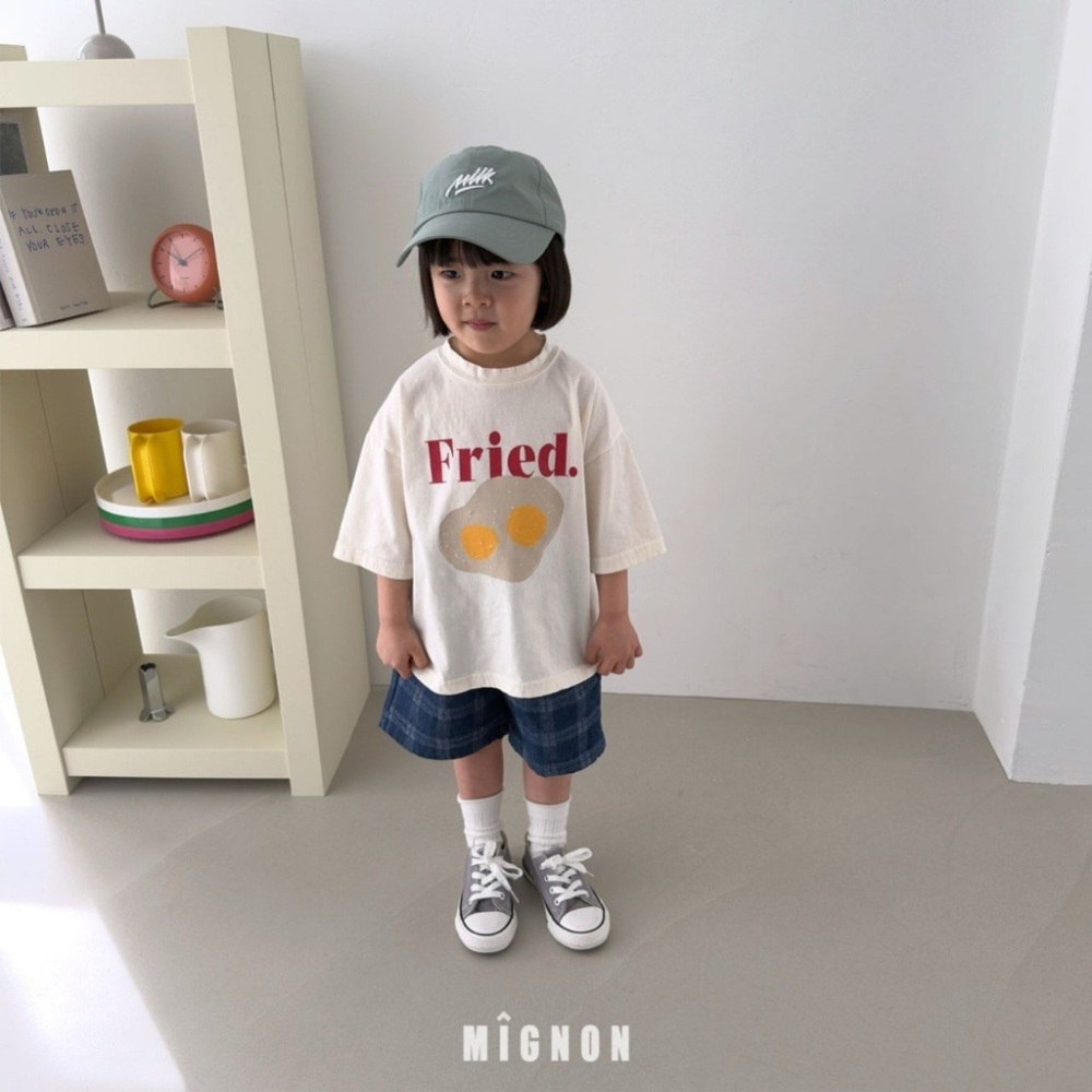 正韓童裝 Mignon Mignon 早餐一定要吃的荷包蛋T恤-細節圖9