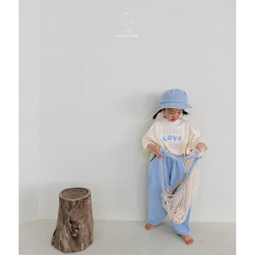 正韓童裝 Lovin 清新感LoVe字母T恤-細節圖2