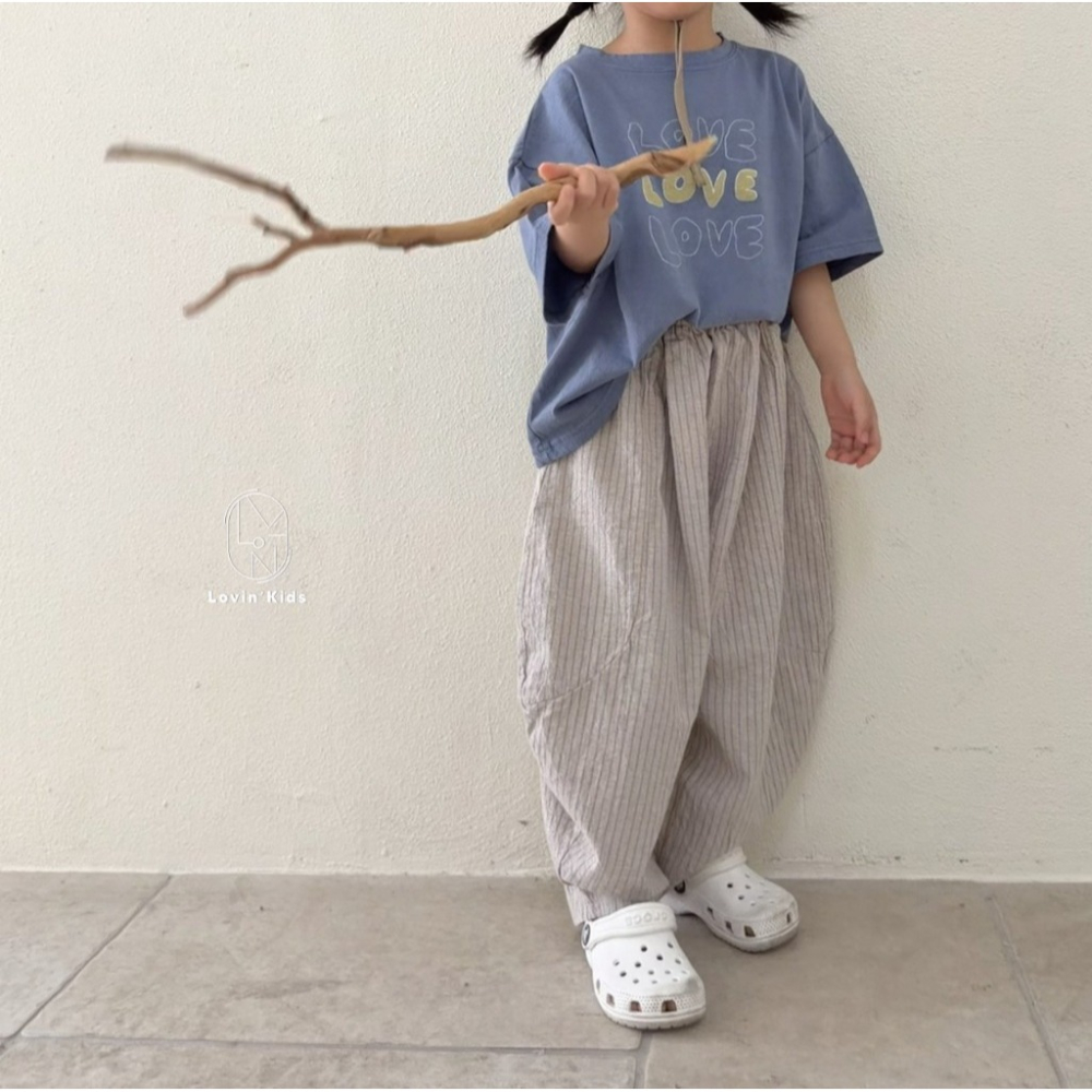 正韓童裝 Lovin 清新感LoVe字母T恤-細節圖9