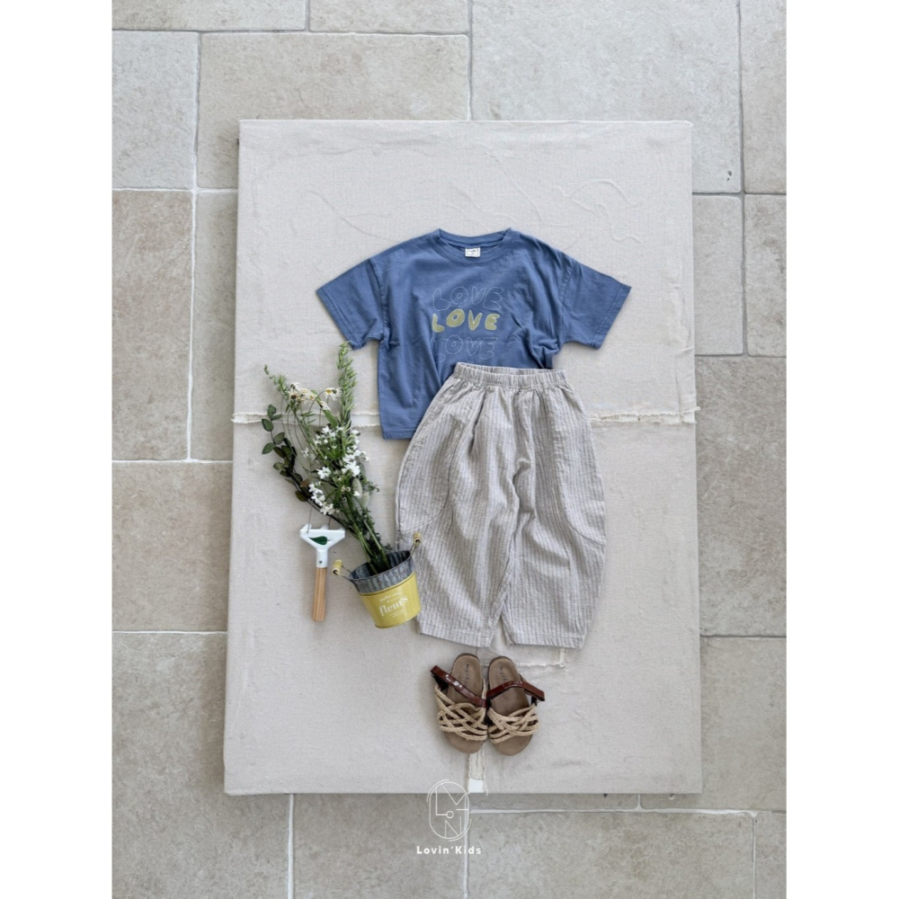 正韓童裝 Lovin 清新感LoVe字母T恤-細節圖11