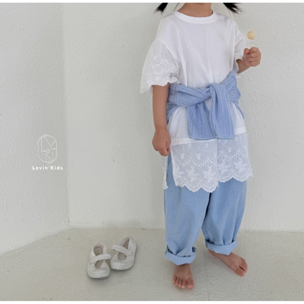 正韓童裝 Lovin 清新夏日的牛仔褲-細節圖5