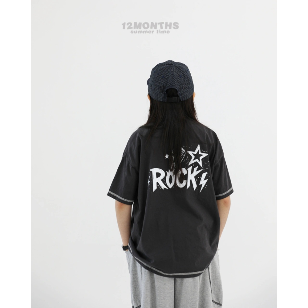 正韓童裝 12months 美式頹廢風Rock親子上衣-細節圖7