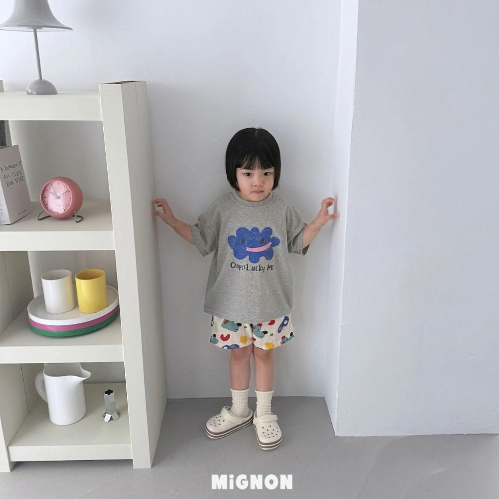 正韓童裝Mignon 可愛繪彩表情雲T-細節圖7