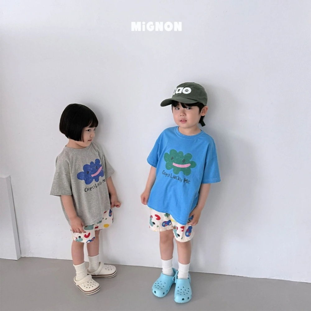 正韓童裝 Mignon 彩繪盤繽紛短褲-細節圖3