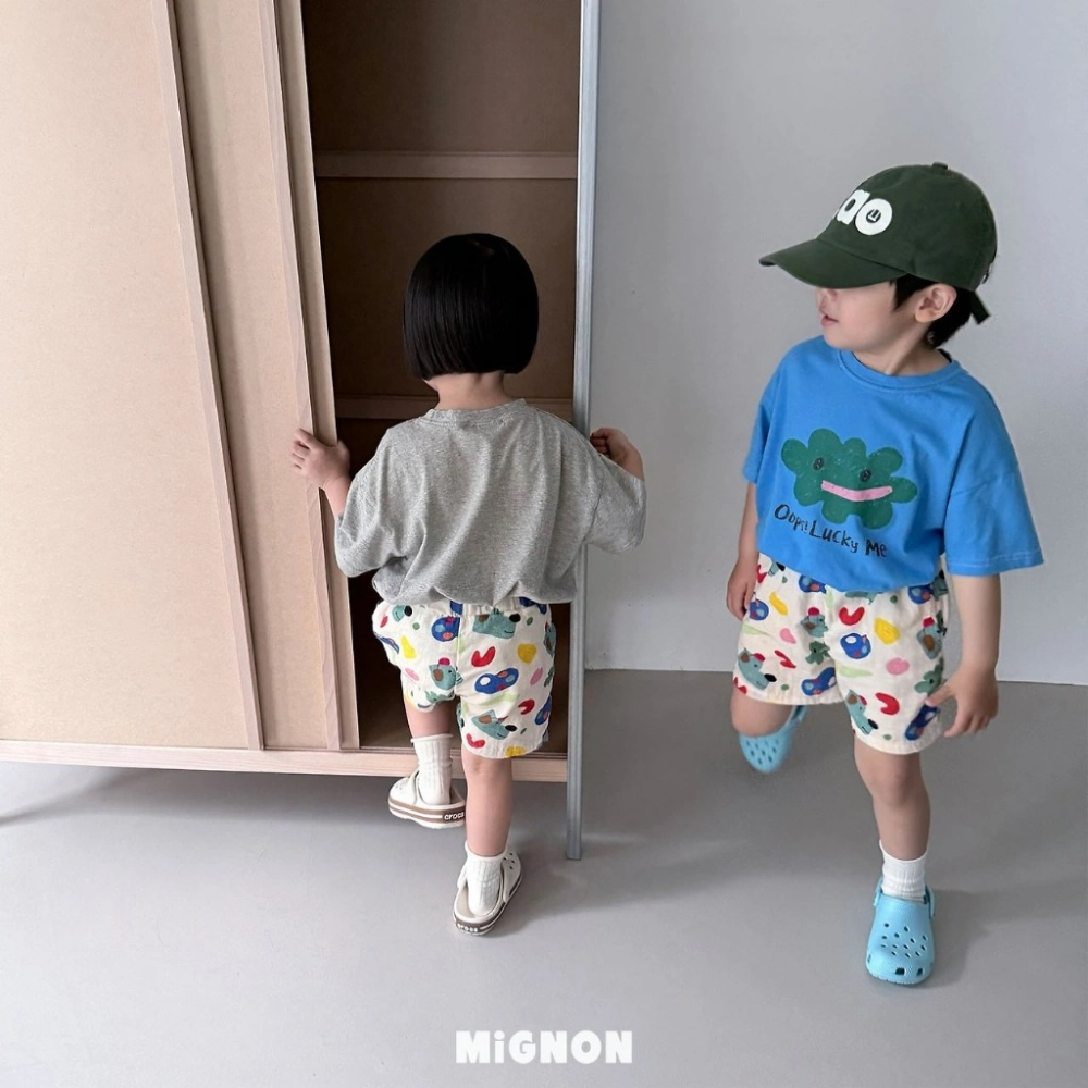 正韓童裝 Mignon 彩繪盤繽紛短褲-細節圖5