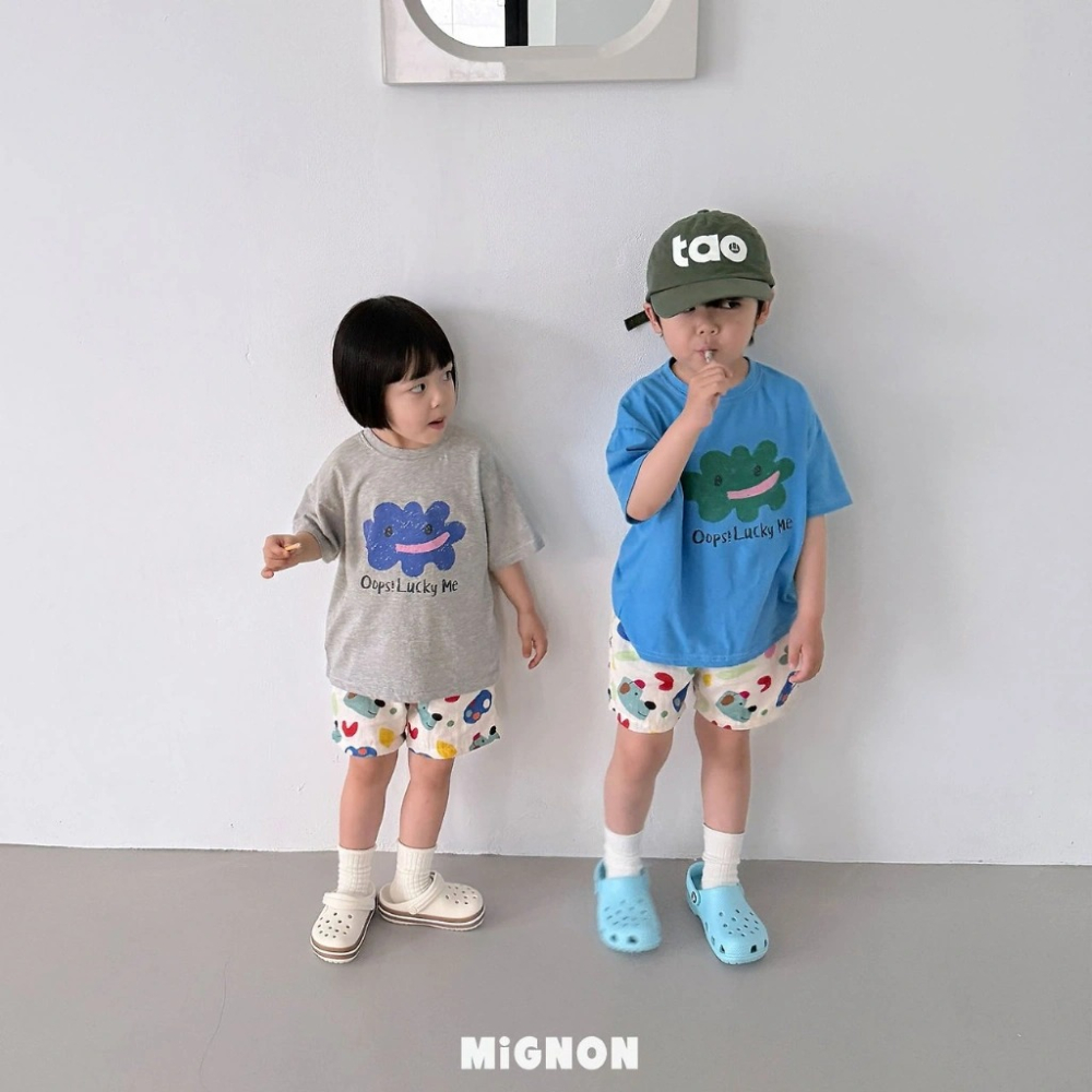 正韓童裝 Mignon 彩繪盤繽紛短褲-細節圖6