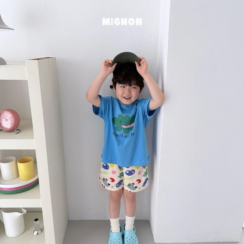 正韓童裝 Mignon 彩繪盤繽紛短褲-細節圖7