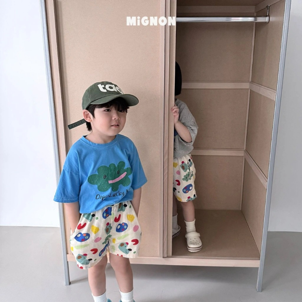 正韓童裝 Mignon 彩繪盤繽紛短褲-細節圖8