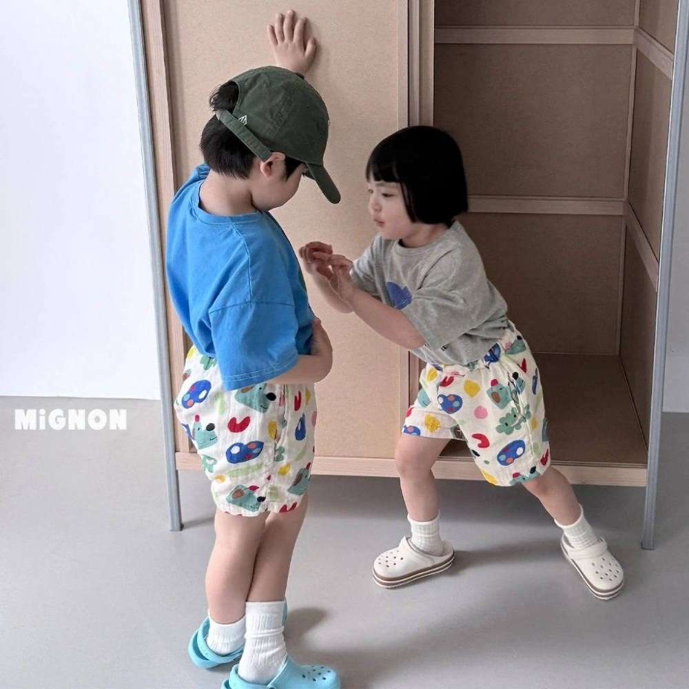 正韓童裝 Mignon 彩繪盤繽紛短褲-細節圖10
