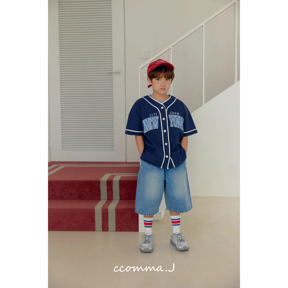 正韓童裝 Ccommaj 休閒棒球夾克上衣-細節圖4