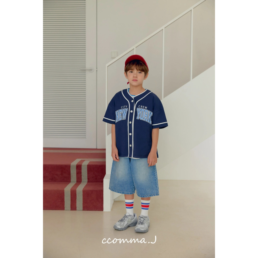正韓童裝 Ccommaj 休閒棒球夾克上衣-細節圖5
